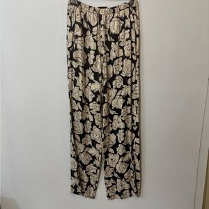 Nanushka Black and Cream Patterned Pants